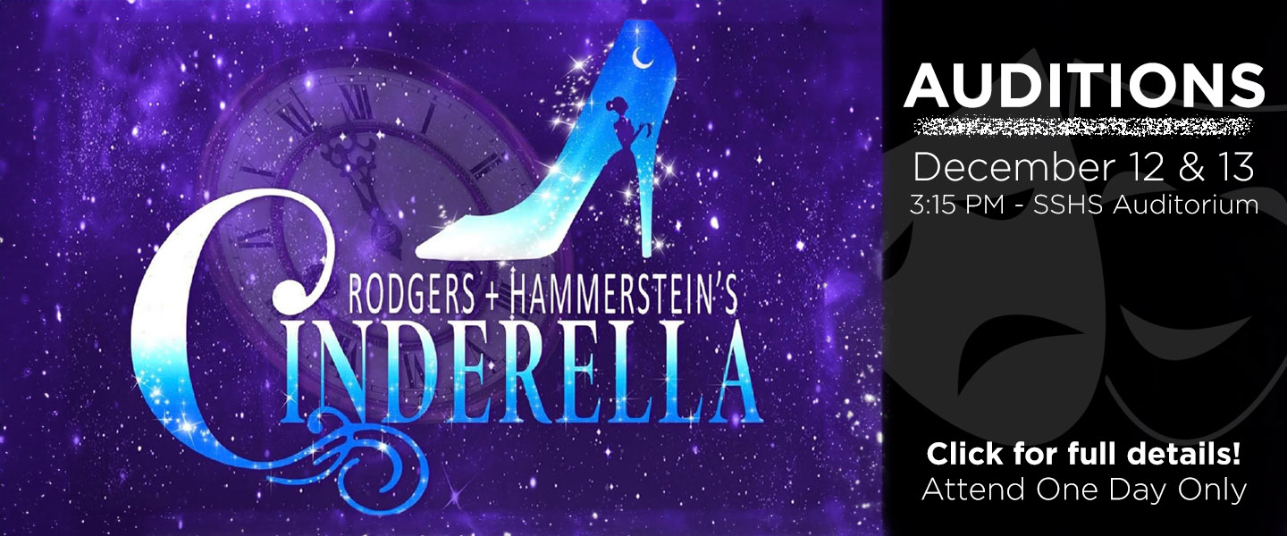Cinderella auditions--December 12 and 13th at 3:15 PM. Click for details!